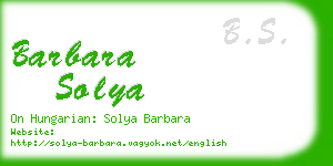 barbara solya business card